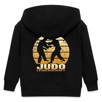 Judo Leidenschaft - Kinder Organic Kapuzenjacke Mini Cultivator von Stanley/Stella - Schwarz - Hinten