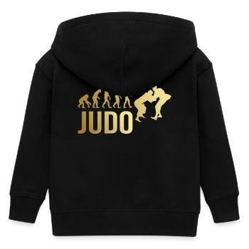 Judo Evolution - Kinder Organic Kapuzenjacke Mini Cultivator von Stanley/Stella - Schwarz - Hinten
