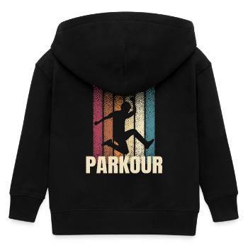 Alles was ich brauche - Parkour - Kinder Organic Kapuzenjacke Mini Cultivator von Stanley/Stella - Schwarz - Hinten