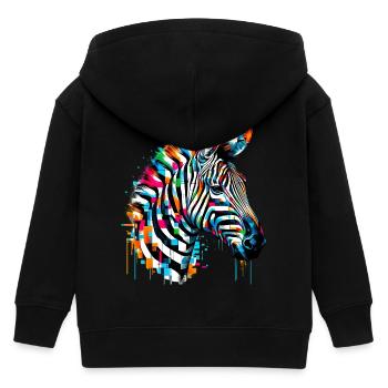 Zebra - Kinder Organic Kapuzenjacke Mini Cultivator von Stanley/Stella - Schwarz - Hinten