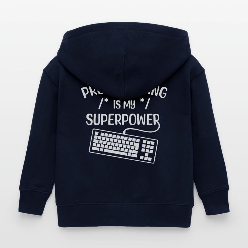 Computerfreak Developer Statement Coden Informatik Kinder Organic Kapuzenjacke Mini Cultivator von Stanley/Stella
