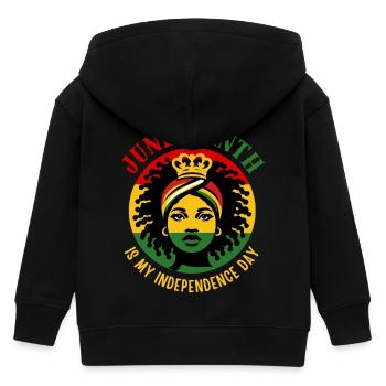 Juneteenth ist mein Unabhängigkeitstag - Kinder Organic Kapuzenjacke Mini Cultivator von Stanley/Stella - Schwarz - Hinten