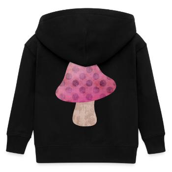 Pilz Herbst Märchen Dots Punkte Wald Kinderzimmer - Kinder Organic Kapuzenjacke Mini Cultivator von Stanley/Stella - Schwarz - Hinten
