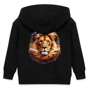 Löwe - Kinder Organic Kapuzenjacke Mini Cultivator von Stanley/Stella - Schwarz - Hinten