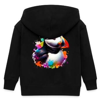 Papageitaucher - Kinder Organic Kapuzenjacke Mini Cultivator von Stanley/Stella - Schwarz - Hinten