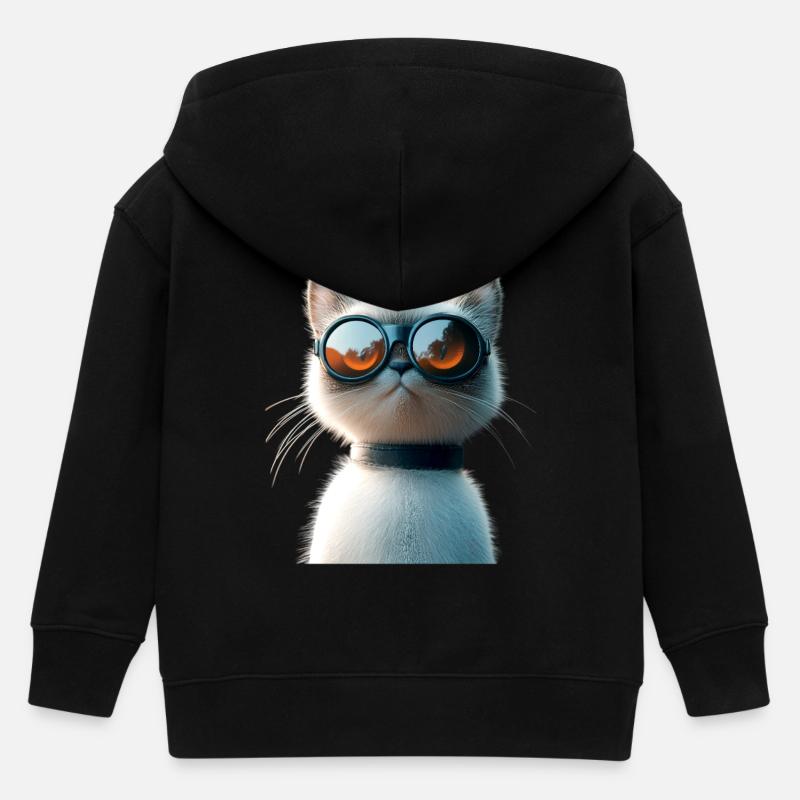 Chat Ragdoll Chat Ragdoll Chat Mignon Chats Ragdoll - Veste à capuche enfant bio Stanley/Stella - noir