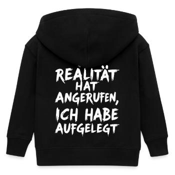 Die Realität - Kinder Organic Kapuzenjacke Mini Cultivator von Stanley/Stella - Schwarz - Hinten