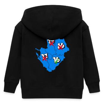 Région Poitou-Charentes - Veste à capuche enfant bio Stanley/Stella - noir - Dos