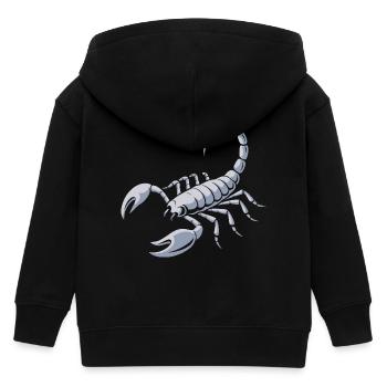 Grimmiger Skorpion - Kinder Organic Kapuzenjacke Mini Cultivator von Stanley/Stella - Schwarz - Hinten