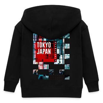 Tokyo, Japon, Asie, Horizon, Ville, Métropole, Moderne - Veste à capuche enfant bio Stanley/Stella - noir - Dos