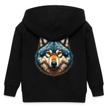 Wolf - Kinder Organic Kapuzenjacke Mini Cultivator von Stanley/Stella - Schwarz - Hinten