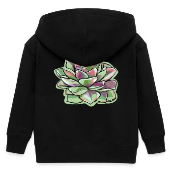 Echeveria Fat Leaf Rosette Succulente - Veste à capuche enfant bio Stanley/Stella - noir - Dos