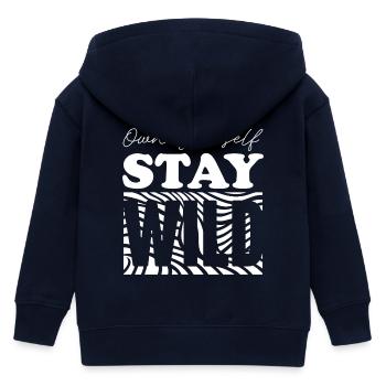 Besitze dich selbst und bleib wild | Mutige & freie Seele - Kinder Organic Kapuzenjacke Mini Cultivator von Stanley/Stella - Navy - Hinten