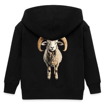 Bélier mouflon Bélier Mouton sauvage Mouton mâle - Veste à capuche enfant bio Stanley/Stella - noir - Dos