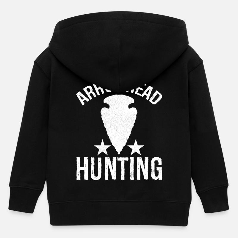 Chasse à la pointe de flèche - Veste à capuche enfant bio Stanley/Stella - noir