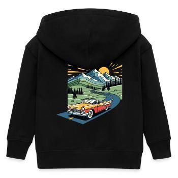 Vieille voiture de la vieille école - Veste à capuche enfant bio Stanley/Stella - noir - Dos