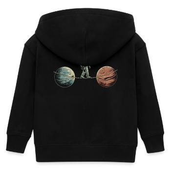 Acrobatie spatiale Art Design - Veste à capuche enfant bio Stanley/Stella - noir - Dos
