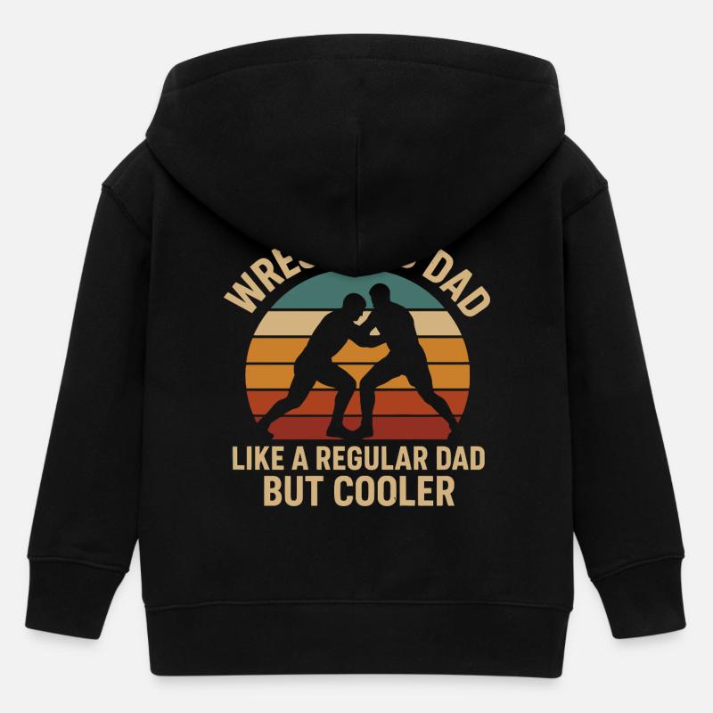 T-shirt hommage à papa de lutte - Veste à capuche enfant bio Stanley/Stella - noir