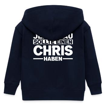 Inspirierendes Frauenmotto in Schwarzweiß - Kinder Organic Kapuzenjacke Mini Cultivator von Stanley/Stella - Navy - Hinten