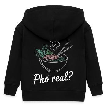Pho Real Vietnamese Soup Pho - Kinder Organic Kapuzenjacke Mini Cultivator von Stanley/Stella - Schwarz - Hinten