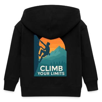  Climb Your Limits – Klettern & Bouldern - Kinder Organic Kapuzenjacke Mini Cultivator von Stanley/Stella - Schwarz - Hinten