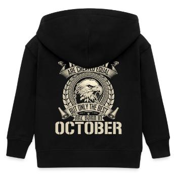 Adler der Gleichheit Oktober Design - Kinder Organic Kapuzenjacke Mini Cultivator von Stanley/Stella - Schwarz - Hinten