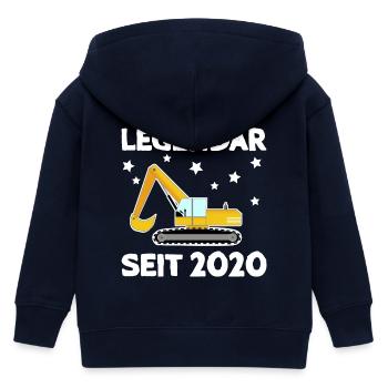 Legendär seit 2020 Bagger - Kinder Organic Kapuzenjacke Mini Cultivator von Stanley/Stella - Navy - Hinten