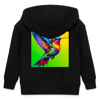 Kolibri - Kinder Organic Kapuzenjacke Mini Cultivator von Stanley/Stella - Schwarz - Hinten