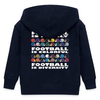 Diversité dans le football - Veste à capuche enfant bio Stanley/Stella - marine - Dos
