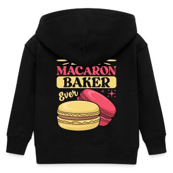 Macaron Desserts Français - Veste à capuche enfant bio Stanley/Stella - noir - Dos
