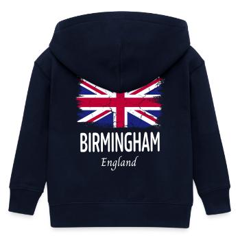 Birmingham - Kids Organic Zip-up Hoodie by Stanley/Stella - navy - Back