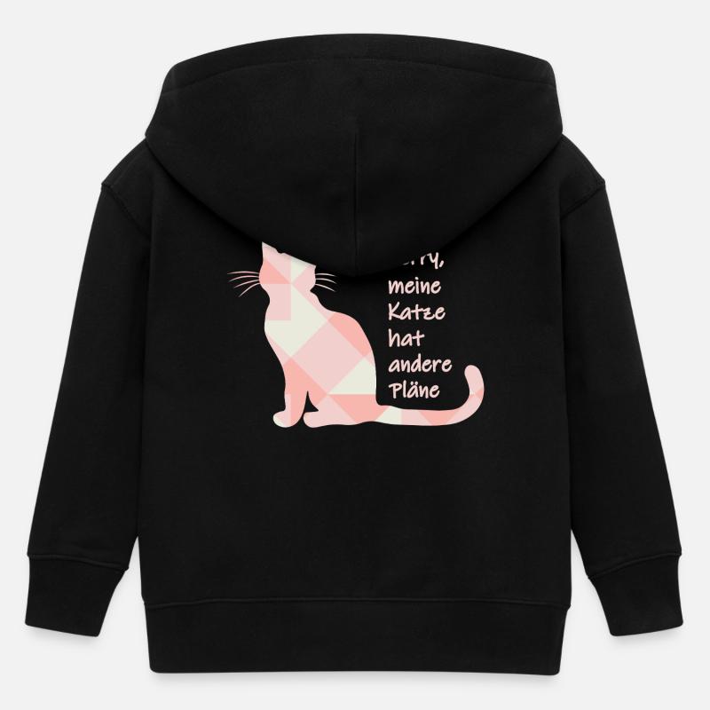 Chat disant - Désolé, mon chat a d’autres projets - Veste à capuche enfant bio Stanley/Stella - noir