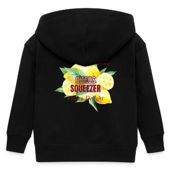 Zitruspresse Fruchtiger Genuss - Kinder Organic Kapuzenjacke Mini Cultivator von Stanley/Stella - Schwarz - Hinten