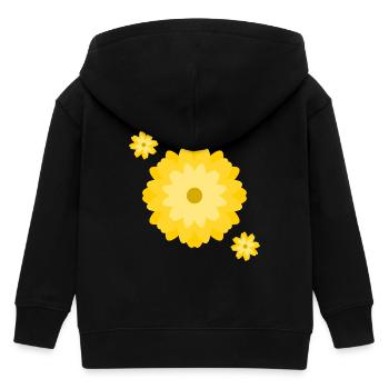 Sunny Daisy Burst - Kinder Organic Kapuzenjacke Mini Cultivator von Stanley/Stella - Schwarz - Hinten