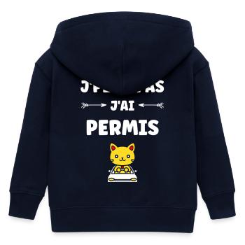 jeune permis, jeune conducteur, permis de conduire - Veste à capuche enfant bio Stanley/Stella - marine - Dos