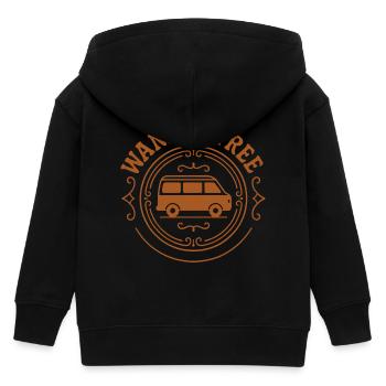 Wander Free – Voyagez sans frontières - Veste à capuche enfant bio Stanley/Stella - noir - Dos
