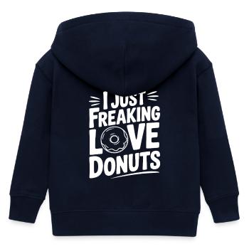 Ich liebe Donuts einfach verdammt noch mal - Kinder Organic Kapuzenjacke Mini Cultivator von Stanley/Stella - Navy - Hinten