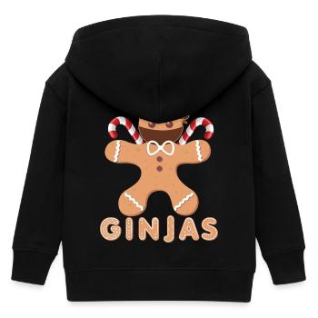 Maskierter Gingerbread mit Zuckerguss - Kinder Organic Kapuzenjacke Mini Cultivator von Stanley/Stella - Schwarz - Hinten