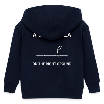 Ideen am richtigen Ort. - Kinder Organic Kapuzenjacke Mini Cultivator von Stanley/Stella - Navy - Hinten