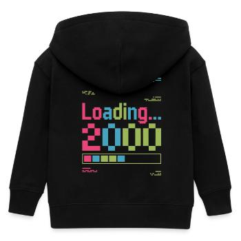 Loading 2000 pixel loading screen - Kids Organic Zip-up Hoodie by Stanley/Stella - black - Back