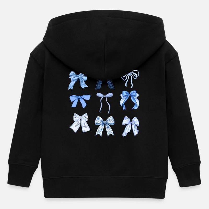Noeuds bleus  - Veste à capuche enfant bio Stanley/Stella - noir