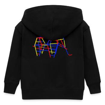 Éléphant grimpeur en RDA - Veste à capuche enfant bio Stanley/Stella - noir - Dos