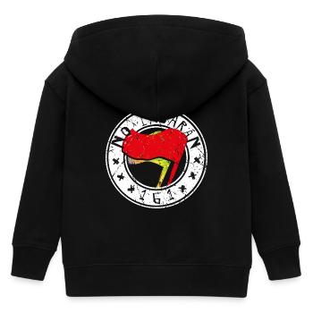 no pasaran 161 - Kinder Organic Kapuzenjacke Mini Cultivator von Stanley/Stella - Schwarz - Hinten