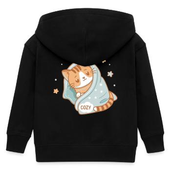 Chat douillet sous couverture étoilée Cozy - Veste à capuche enfant bio Stanley/Stella - noir - Dos