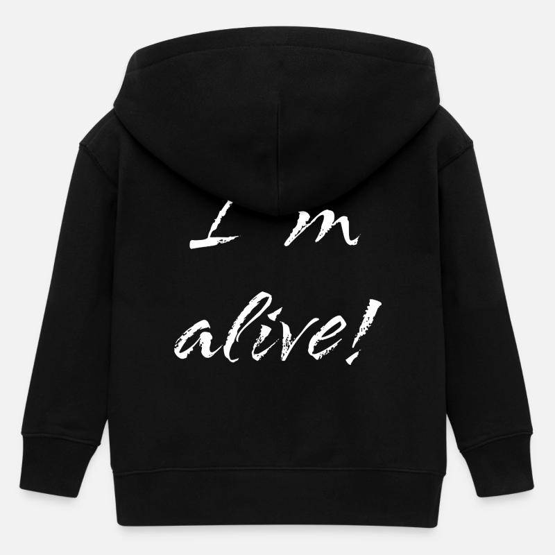 I´m alive - Kinder Organic Kapuzenjacke Mini Cultivator von Stanley/Stella - Schwarz