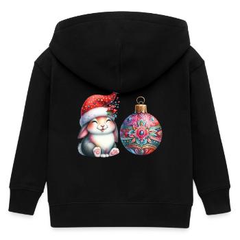 Festliches Kaninchen mit kunstvollem Schmuck - Kinder Organic Kapuzenjacke Mini Cultivator von Stanley/Stella - Schwarz - Hinten