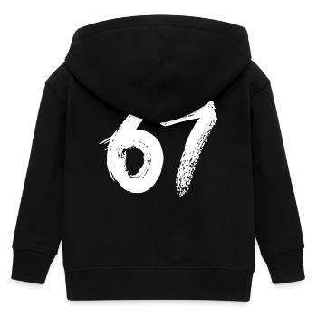 67 Weiße Farbe - Kinder Organic Kapuzenjacke Mini Cultivator von Stanley/Stella - Schwarz - Hinten