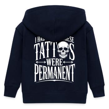 T-shirt de crâne permanent de tatouage - Veste à capuche enfant bio Stanley/Stella - marine - Dos