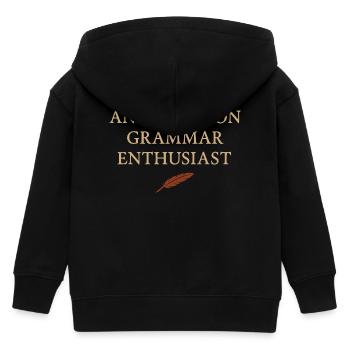 Alphabet runique anglais ancien - Veste à capuche enfant bio Stanley/Stella - noir - Dos
