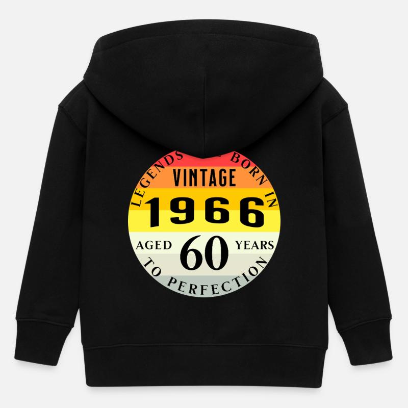 60e anniversaire Édition Limitée Vintage 1966 - Veste à capuche enfant bio Stanley/Stella - noir